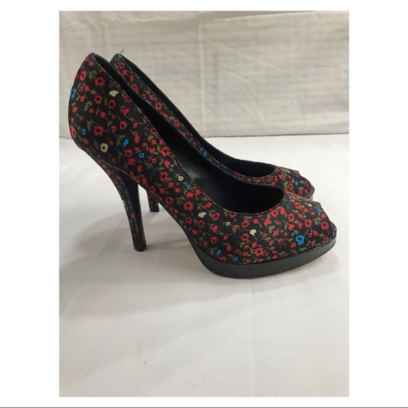 ALDO Open Toe Caged Flower Print Heels Women’s Size :39 - Picture 4 of 8